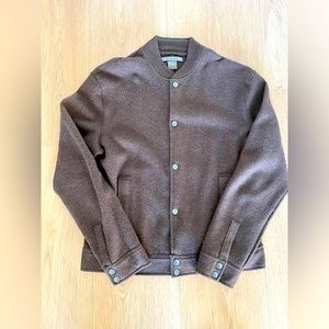 John Varvatos Mainline Wool Varsity Bomber Teddy Jacket M